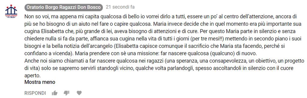 Dal Vangelo secondo Luca farnascerealfianco In quei giorni, Maria si alzò e andò in fretta verso la