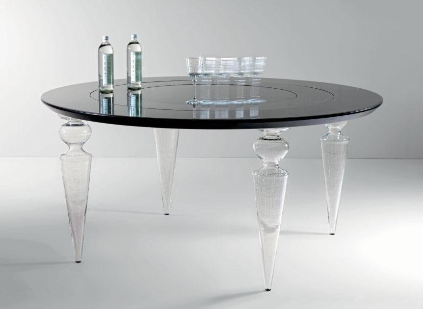 6 TAVOLI / DINING TABLES POKER Disegno Reflex Ø160 x 72 h. (3 gambe) Ø180 x 72 h.