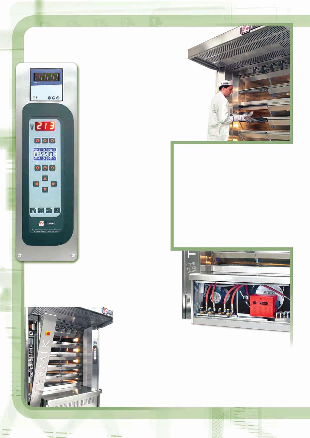 La centralina digitale standard, permette: - Controllo della temperatura tramite una sonda posta direttamente nella camera di cottura.