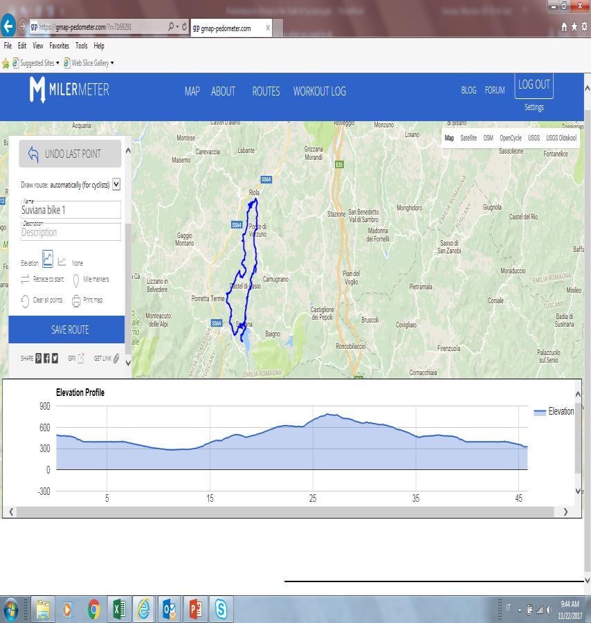 FRAZIONE CICLISTICA La frazione ciclistica è costituita da un giro unico di circa 40 Km che coinvolge i Comuni di Castel di Casio e Grizzana Morandi con un dislivello pari a circa 600 metri.