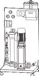 Questa serie di impianti dotati di funzionamento automatico sono completi di dispositivo di flussaggio membrane, pre-filtri a cartuccia Big, telaio in acciaio inox, pompa di pressurizzazione, vessel