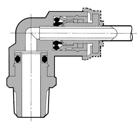 Autoestinguenti ( a norma U-94 V-0) Raccordi istantanei FR Serie KR Guida Collare Pinza Compatibile con nylon FR. Possiede un'elevata forza di bloccaggio.