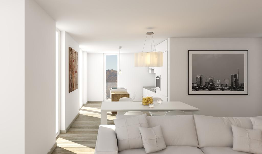 Comfort Caratterizzato da una eccezionale posizione, la nuova Residenza offre cinque esclusivi appartamenti di lusso contornati da ampie terrazze che