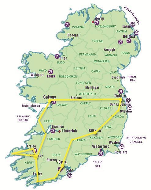 Tour SUD d IRLANDA Tour garantiti da Dublino a Dublino, in pullman con guida in italiano, di 8 giorni / 7 notti Trattamento di prima colazione e 5 cene Trasferimenti inclusi Programmazione 2018: Dal