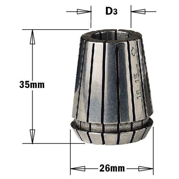 100.25 10 201.120.25 12 Pinze elastiche biconiche ER 32 Precision collet ER 32 Cod. 201.030.00 3 D3 201.040.00 4 201.050.