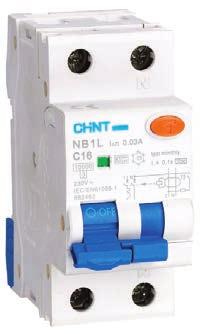 INTERRUTTORI M/T DIFFERENZIALI Serie DIFNB1 Interruttori magnetotermici differenziali in esecuzione modulare per fissaggio su guida DIN Funzione di protezione di linee contro sovraccarichi e