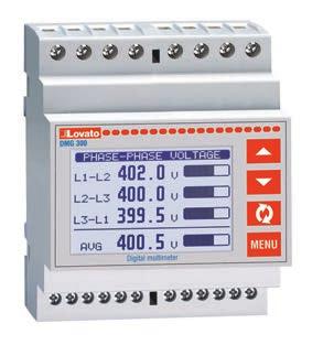 STRUMENTI DIGITALI DA QUADRO MULTIMETRI MODULARI ESPANDIBILI Serie DMG300 Multimetro digitale espandibile in contenitore modulare da 4 moduli Display LCD grafico retroilluminato Misurazioni in vero