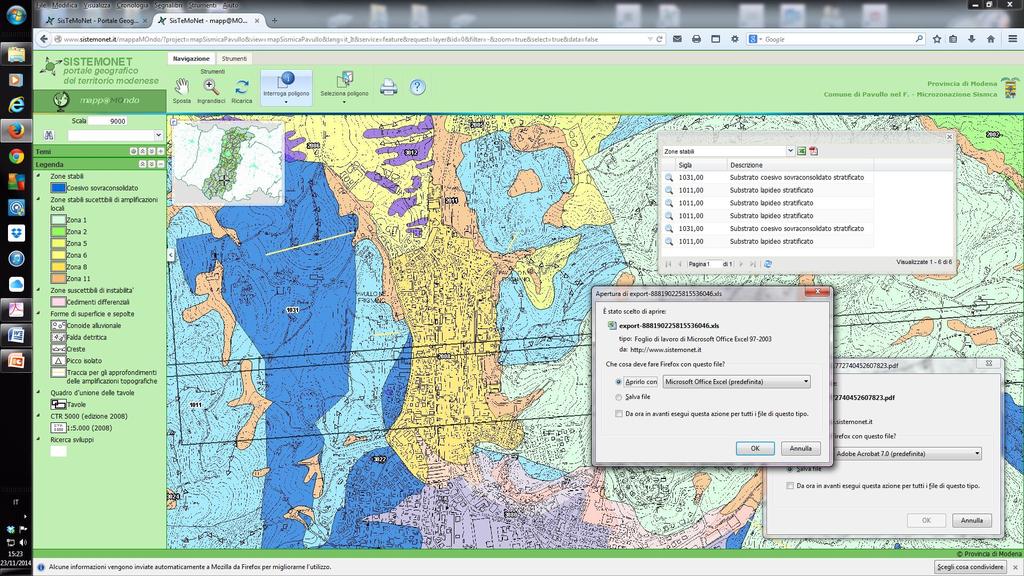 Microzonazioni Sismiche Servizi Web-GIS sul portale cartografico