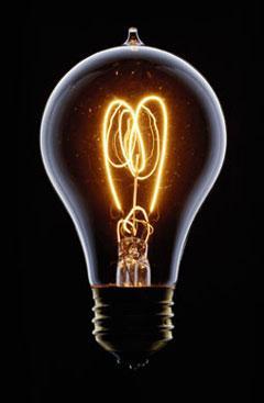 Lampadine a incandescenza Nella lampada ad incandescenza la produzione di luce avviene portando un filamento metallico di tungsteno all'incandescenza.