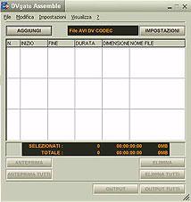 Utilizzo del software video Creazioe di u eleco di Assemble È possibile creare u eleco di Assemble/Assemble List co i file che si desidera uire.