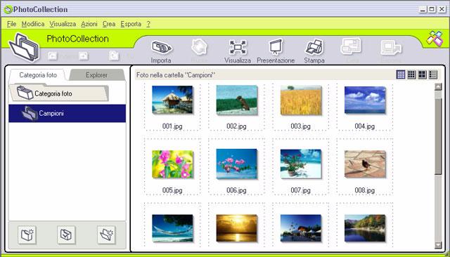 Utilizzo di PictureGear Studio Utilizzo della fuzioe PhotoCollectio È possibile orgaizzare e gestire le foto importate sul disco rigido del computer.