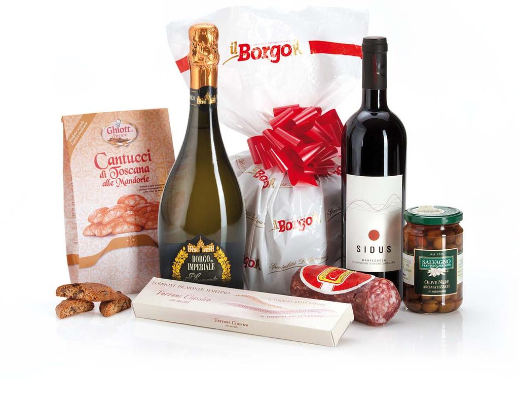 Terra SCNT Acero Panettone Classico incarto bianco g 700 Il Borgo (Piemonte) Torrone Friabile alla Nocciola astuccio g 100 Torrone Piemonte Martino (Piemonte) Cantucci di Toscana alle Mandorle