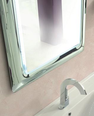 14-15 Abbinata al colore rosa spento Gyon e al bianco del lavabo, la specchiera art.