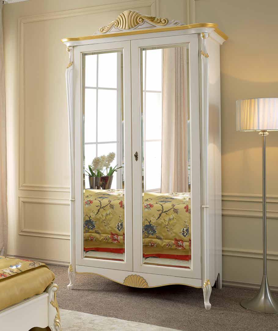 Wardrobe 2 doors with crown and inside chest Шкаф 2 двери с