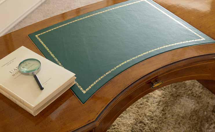 leather Письменный стол 5 выдвижных ящика с кожей L.150 - P.67 - H.