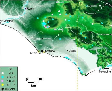 Si nota l arrivo delle onde di compressione P e dopo circa 7 secondi l arrivo dello onde di taglio S, quelle con le ampiezza maggiori. fig.