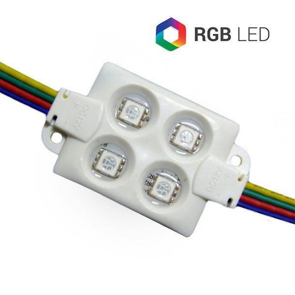 AV0577IN MODULO 4 LED SMD5050 IP66 1,2W 12Vdc 20Lm RGB 55x35x6mm - 2G AV0574IN