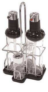 AC0019 IMBALLO A 10 19,50 Stand of oil/vinegar s bottle with salt and pepper set 4