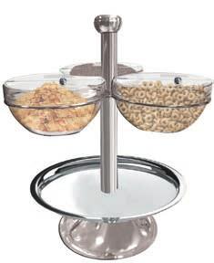 Porta salatini Espositore cereali con 3 ciotole di vetro cm. 14 con 3 coperchi ribaltabili 30325 30,0 37 98,00 Glass cereal stand with 3 bowls cm.