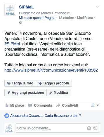 promuovere la pagina: molte persone la seguono infatti anche per