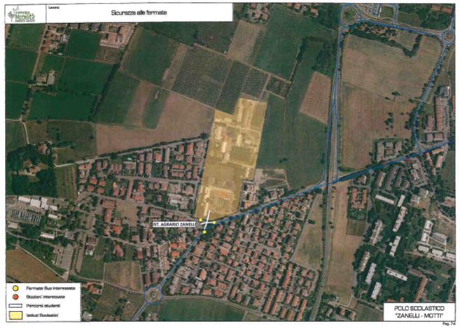 ingresso, la riperimetrazione degli stalli bus e la ridefinizione delle corsie di attesa e transito bus con apposita segnaletica orizzontale oltre all aumento della superficie destinata agli utenti