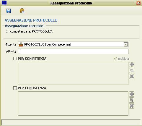 Barra dei Pulsanti Aggiorna: permette di aggiornare la lista dei protocolli in consultazione. Visualizza: permette di accedere in consultazione alla maschera del protocollo selezionato. Prot.