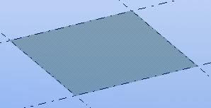 3. Fare click sul tasto centrale del mouse. Tekla Structures disegnerà il piano. 4. Fare doppio click sul piano nel modello. Verrà visualizzata la finestra di dialogo Proprietà piano di costruzione.