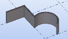 Modificare le proprietà. c. Cliccare su Modifica. 5. Per creare segmenti curvi, applicare gli smussi agli angoli del pannello o della parete.