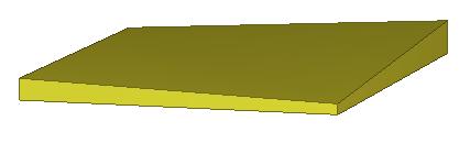 Deformazione di una soletta in calcestruzzo spostando gli smussi Prima di iniziare, creare una soletta in calcestruzzo utilizzando il comando Soletta nella scheda Calcestruzzo. 1.