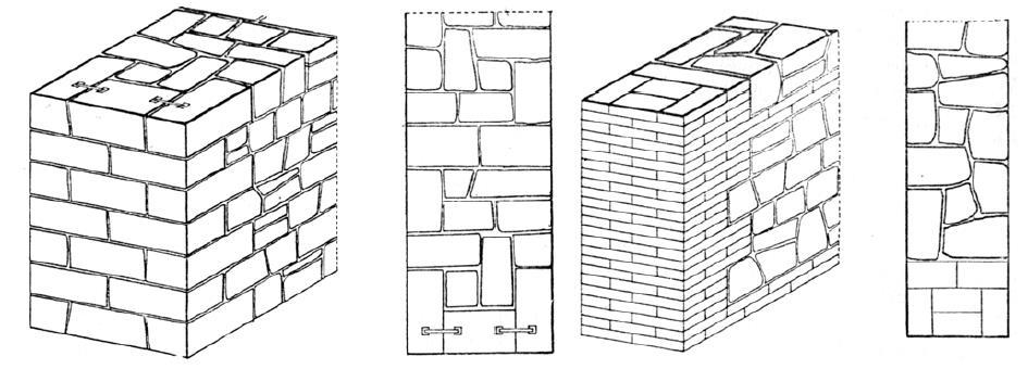 Importante, inoltre, per ambedue i tipi sono le soluzioni d angolo, cioè i raccordi tra i setti murari in cui è