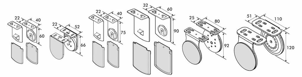 SPECIFICHE TECNICHE TENDE A RULLO TENDE CON TESSUTO AVVOLGENTE SU RULLO, PARTICOLARMENTE VERSATILI RULLI DI AVVOLGIMENTO (diametro) SUPPORTI (misure profondità) DESCRIZIONE DEL PRODOTTO Ø 32 mm 60 mm