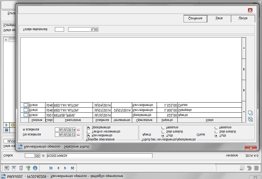 Selezionando l opzione Ravvedimento e/o Spostamento verranno filtrati i tributi che si vogliono andare a