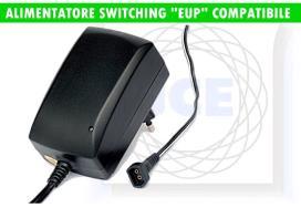 5-9-12Vcc 600mA Alimentatore Switching Mode Ingresso: 100-240Vac ALIMENTATORE MULTITENSIONE 27W A risparmio energetico livello 4 -Presa USB -Pr. alim.