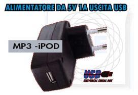 1mm e 5.5x2.5mm" ALIMENTATORE USB PER TABLET E SMARTPHONE 3 PORTE 3,1A Alimentatore con 3 uscite USB Una porta con corrente max.