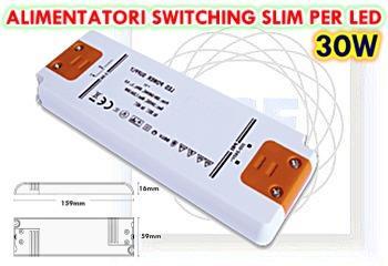 Protezione corto circuito, sovraccarico, sovratensione, termica Cavo di ingresso/uscita non inclusi HR435012 ALIMENTATORE EXT SLIM 50W 12V HR412436 ALIMENTATORE BARRADIN 24V 36W HR435024