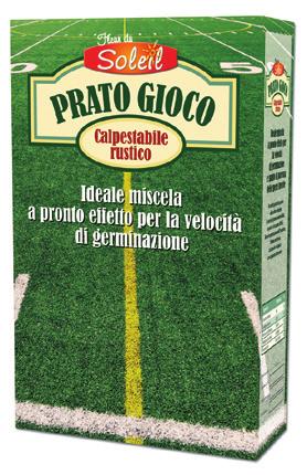 Prato Gioco Prato calpestabile rustico Miscela a pronto effetto per la velocità di germinazione e spunto di partenza delle specie inserite.