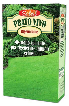 Prato Vivo Prato rigenerante Formula indicata per rigenerare Tappeti erbosi e zone soggette a diradazioni.