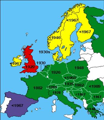 Areale di introduzione: Europa Paesi Scandinavi e Irlanda: estinta Gran Bretagna: eradicata
