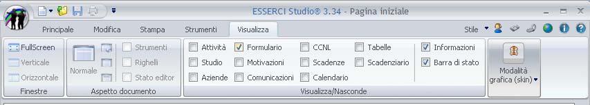 1. Visualizzazione del Riquadro FORMULARIO Per Visualizzare il Riquadro Formulario, cliccare sulla Scheda Visualizza della Barra Multifunzione.