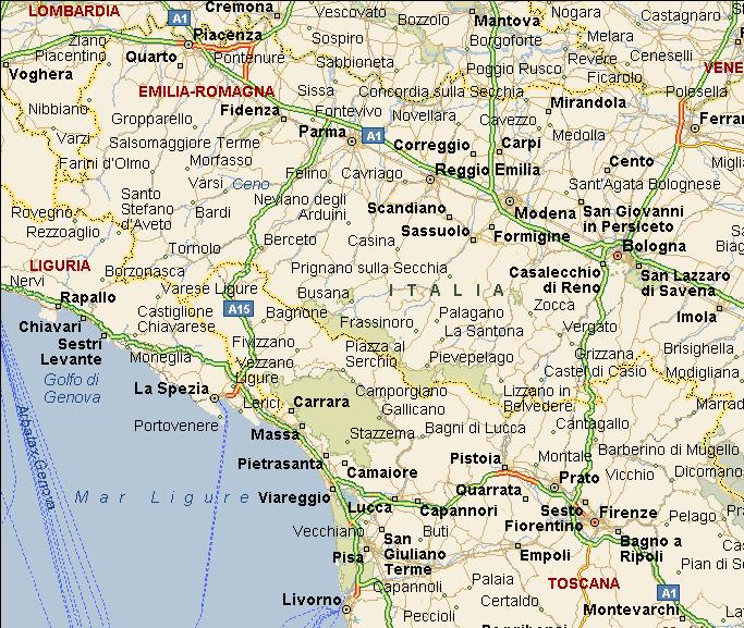 Nodo della CISA Allacciamento A1/A15 Parma - Interporto CePIM A15 Parma - La Spezia tratto Parma - La Spezia Fiera Parma A12 Genova - Roma Allacciamento A15/A12 parcheggio Aeroporto - Massa Pisa Nord