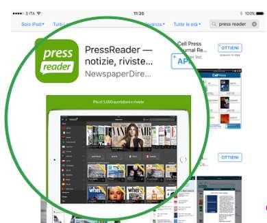 4. cerca e scarica gratis PressReader nell'app Store del tuo dispositivo mobile; 2.