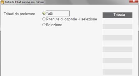 Prelievo dati La funzione di Prelievo dati, che può essere effettuata sia per lo specifico sostituto, mediante la scelta 3 di QUA770, che in maniera massiva mediante il comando TRA770, è stata