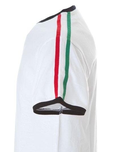 Firenze T-shirt round neck 100% cotton T-shirt manica corta girocollo - Colletto e fondo manica in contrasto - Tre strisce in tessuto tricolore sulle spalle - Imbustate singolarmente - Vendibili