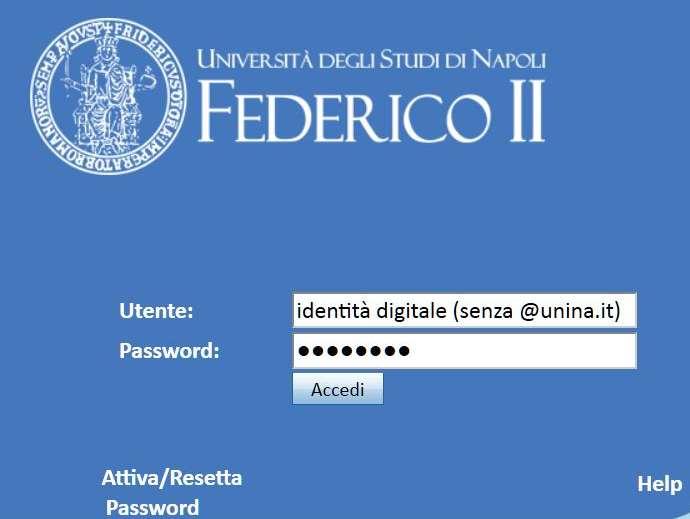 Bisogna inserire nel campo Utente le proprie credenziali di posta elettronica istituzionale (senza @unina.it); nel campo Password la password della posta istituzionale (@unina.it) (Fig.16) Fig.