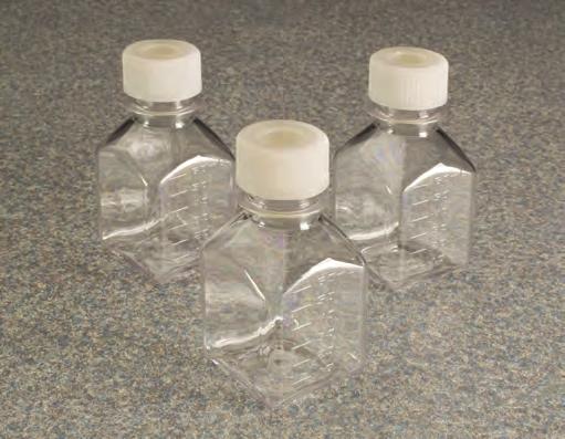 Flaconi / Bottiglie in plastica Bottiglie quadrate sterili in PETG 4 Trasparenti 4 Per lo stoccaggio di terreni 4 Tappo HDPE a vite stagno munito di anello di tenuta 4 Congelabili fino a - 100 C 4