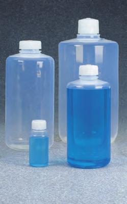 Bottiglie in fluoropolimero I più resistenti ai prodotti chimici ed alla corrosione I flaconi in FEP o in PFA sono eccellenti per tutti gli usi ad alta e bassa temperatura.