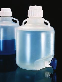 Taniche in plastica Senza rubinetto Con rubinetto Serbatoi Nalgene 4 Per lo stoccaggio di acqua distillata o di reagenti 4 I modelli in polipropilene autoclavabili sono particolarmente indicati per