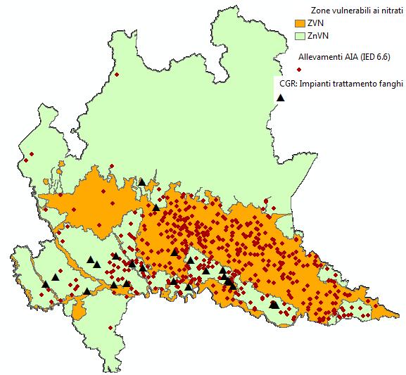 Le sfide Il contesto territoriale: Oltre il 50% della pianura lombarda è classificato vulnerabile ai nitrati (oltre 630 Comuni totalmente o parzialmente in area ZVN).