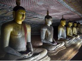 Vi sono un totale di 153 statue del Buddha, 3 di re dello Sri Lanka e 4 di altri dei o divinità.