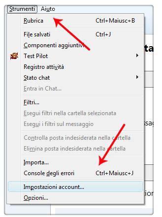 Avviare il client di posta Mozilla Thunderbird 2.
